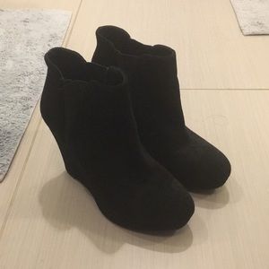 Jessica Simpson Black Wedge Booties 8